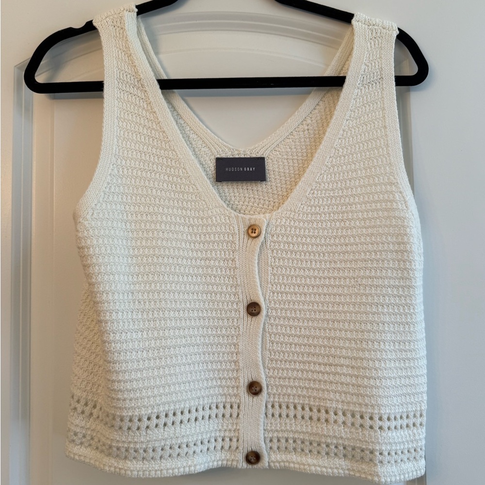 NWOT Hudson Gray White Knit Tank Top